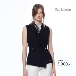 Guy Laroche 999 Jacket Business King Suiting แจ็คเก็ตแขนกุดสีดำ (G9XEBL)