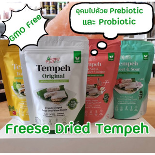 Tempeh ขนมเทมเป้ ฟรีซดราย 4รสชาติ ขนาด25กรัม แพลนเบสโปรตีนอบกรอบสำหรับทานเล่น ไม่มีแป้ง ไม่มีน้ำมัน ขนมสุขภาพ