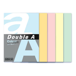 Double A กระดาษการ์ด กระดาษการ์ดสี กระดาษถ่ายเอกสาร A4 หนา 180 แกรม แพ็ค 50 แผ่น จำหน่าย 1แพ็ค [S24]