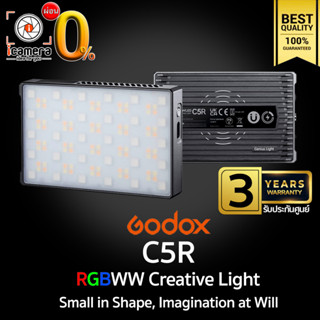 ผ่อน 0%** Godox LED C5R RGB 5W 2500K-8500K 3000mAh - รับประกันศูนย์ Godox Thailand 3ปี