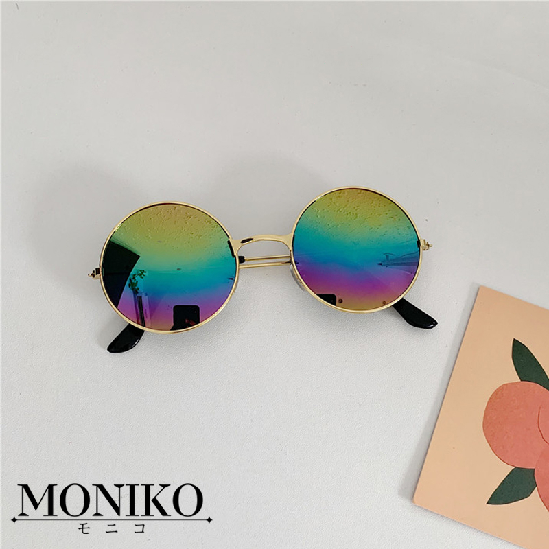 MONIKO แว่นตาเด็ก แว่นกันแดด แว่นวินเทจ กรอบโลหะ ทรงกลม - รูปที่ 6