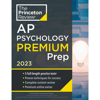 Chulabook(ศูนย์หนังสือจุฬาฯ) |c321หนังสือ 9780593450871 THE PRINCETON REVIEW AP PSYCHOLOGY PREMIUM PREP, 2023: 5 PRACTICE TESTS + COMPLETE CONTENT REVIEW