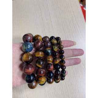 สร้อยข้อมือไทเกอร์อายสามสีธรรมชาติ 8m10m12m14m