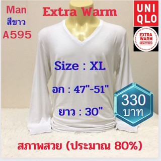 A595 เสื้อฮีทเทคเอ็กซ์ตร้าวอร์มชาย uniqlo heattech extra warm man มือ2