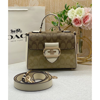 CE569 Coach  Morgan Top Handle Satchel In Colorblock