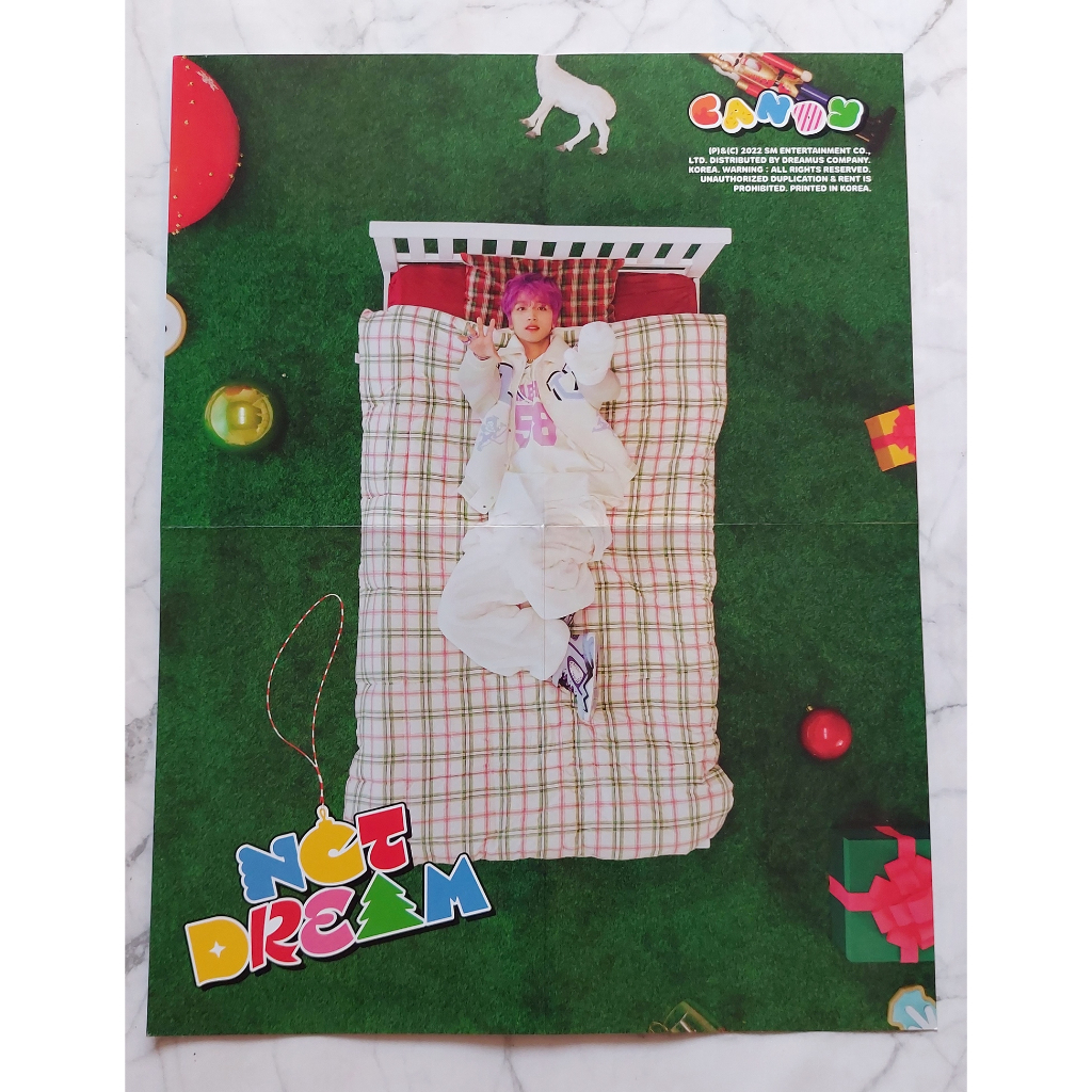 Folded Poster จาก อัลบั้ม NCT DREAM - Candy Album เวอร์ Digipack ปก แฮชาน ของแท้ Kpop โปสเตอร์ Haech