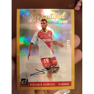 2018-19 Panini Donruss Soccer The Beautiful Game Benjamin Henrichs Autograph /75