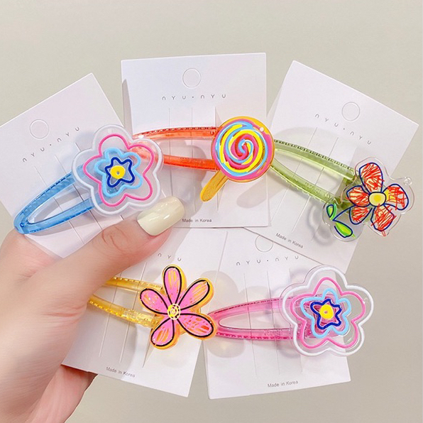 พร้อมส่งจากไทย กิ๊บสีสันสดใสลายน่ารัก ราคา ถูกที่สุด ดีลบีเคเค แกลเลอรีภาพที่ 4