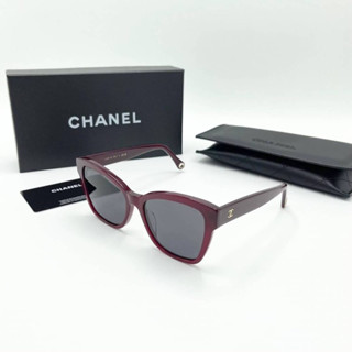 Chanel Street Style Chain Square Sunglasses สวยใหม่ คุณภาพดีที่สุด กันแดดเต็มประสิทธิภาพ UV400 Full Set Box