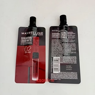 (1 ซอง) ลิปซอง เมย์เบลลีน Maybelline Sensational Liquid Matte 2 มล พร้อมส่ง
