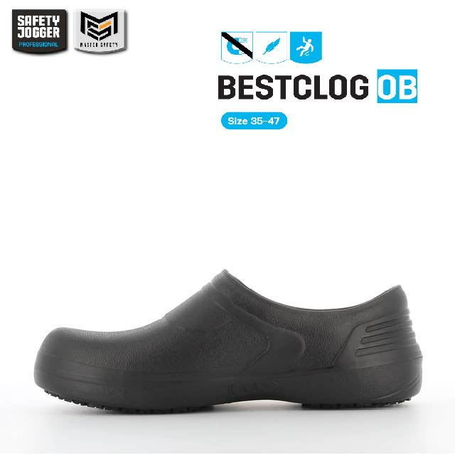 [ของแท้พร้อมส่ง] Safety Jogger รุ่น BESTCLOG OB รองเท้ายางกันลื่น น้ำหนักเบา ไม่ผสมโลหะ ได้มาตรฐานสากล