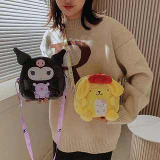 พร้อมส่ง กระเป๋าสะพายข้างผู้หญิง น่ารัก กระเป๋าตุ๊กตาการ์ตูน สาย