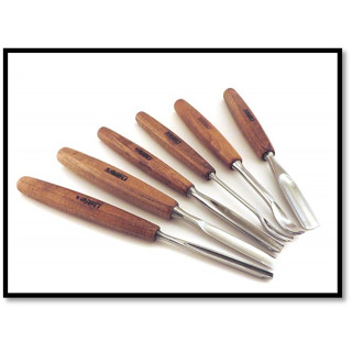 NAREX 869950 set of carving chisel, Knife set 4pcs WOOD LINE PROFI ชุดมีดแกะสลัก