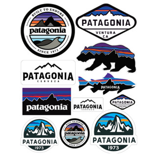 PATAGONIA สติ๊กเกอร์ PVC แคมป์ปิ้ง ไดคัท Sticker Camping ขนาด 22cm x 28cm จำนวน 1 ชื้น