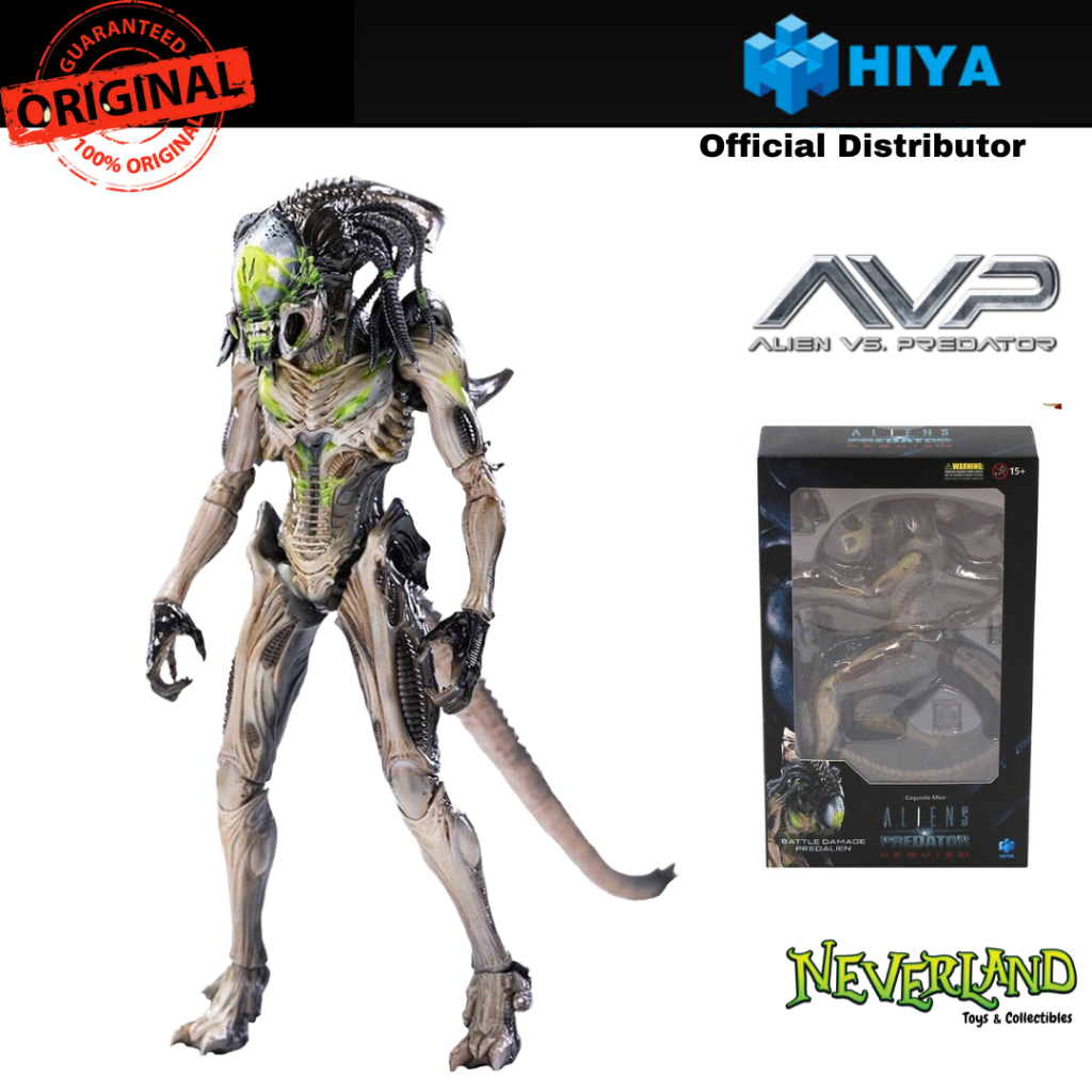 (Sold Out)Hiya Toys AVPR Battle Damage Predalien Action Figure Exquisite Mini Series 1:18