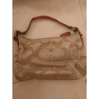 กระเป๋าcoachสีทองแถบชมพูgolden.pink