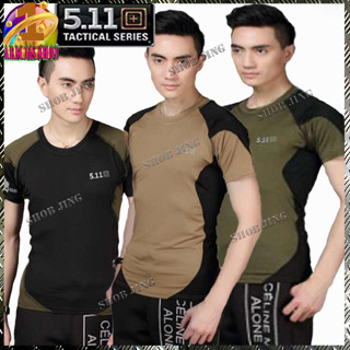 เสื้อยืด5.11 Tactical T-shirts เสื้อยืดคอกลมแฟชั่นสไตล์เกาหลีผู้ชาย-หญิงแขนสั้น-ยาวไม่ยืด ไม่ย้วย ไม่ต้องรีดเหมาะเดินป่า