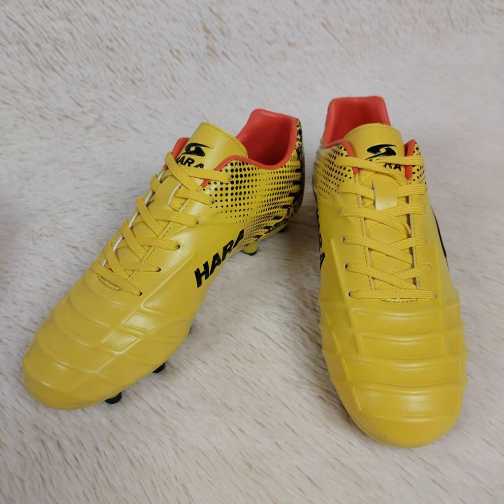 รองเท้าสตั๊ด ฮาร่า (HARA) รองเท้าฟุตบอล HARA สีเหลือง (H11)