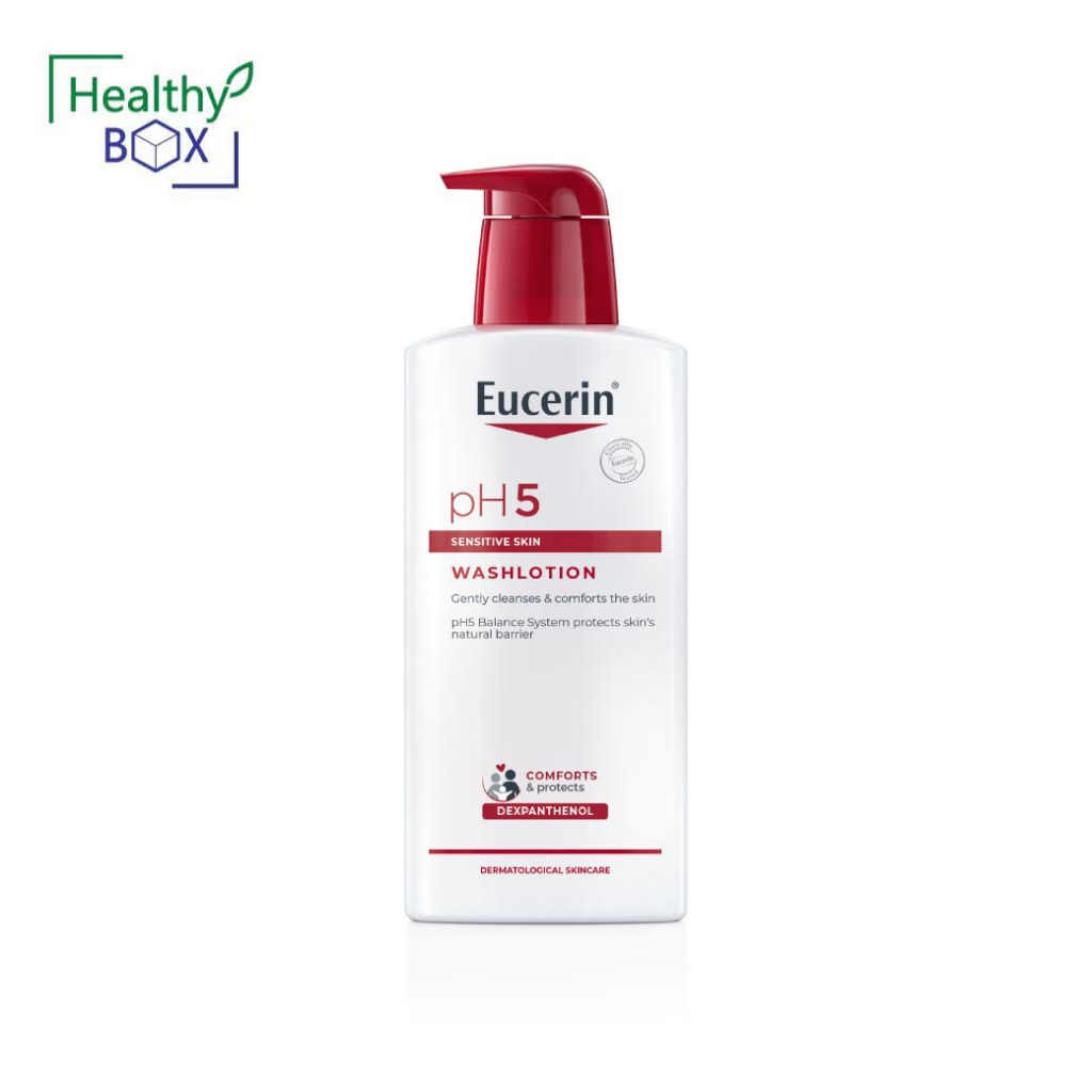 Eucerin pH5 SENSITIVE SKIN WASHLOTION 400 ML ยูเซอริน ครีมอาบน้ำสำหรับผิวธรรมดา ผิวแห้ง บำรุงผิวนุ่มชุ่มชื้น