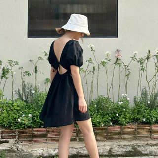 Violet Dress คอลเลคชั่นต้อนรับ summer ชุดนี้ปังมาก น่ารักผสมเซ็กซี่ โชว์หลังเบาๆ (โรงงานผ้าที่ไทยร้านผลิตเอง)