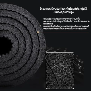 KAISER เสื่อโยคะ หนาพิเศษ 10 mm. พร้อมถุงตาข่ายเก็บเสื่อ พกพาสะดวก