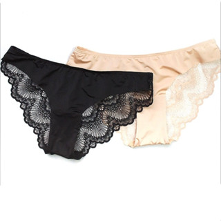 Annebra กางเกงใน ทรงบิกีนี่ ผ้าลูกไม้ Bikini Panty รุ่น AU3-803 สีดำ,สีนู้ด