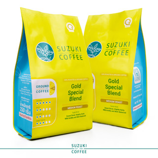 [แพ็คคู่] SUZUKI COFFEE คั่วกลาง Gold Special Blend กาแฟคั่วบด