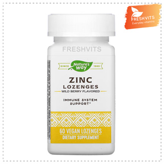 Natures way,Zinc Lozenges, Wild Berry Flavored, 60 Vegan Loze