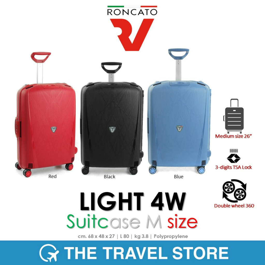 VALIGERIA RONCATO Light 4W Suitcase M size กระเป๋าเดินทางล้อลาก เปลือกแข็ง