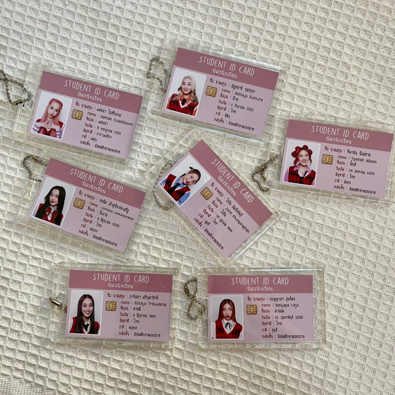 เฟรมการ์ด บัตรนักเรียน  4eve Aheye Hannah fai โจมายด์ มายด์ โจริน อ๊ะอาย แฮนน่า