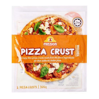 แป้งพิซซ่าแบบโฮลเกรน 2 แผ่นแป้ง นำเข้าจากมาเลเซีย🇲🇾 300กรัมMission pizza crust