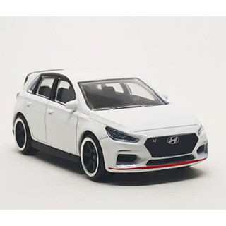 Majorette Hyundai i30N - Red Chin / White ล้อ 6SBCL Scale 1/64 (8cm) ไม่มี package