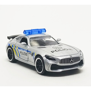 Majorette Mercedes Benz AMG GT R - Policie Silver ล้อ 8SBCL Scale 1/61 (8cm) ไม่มี package