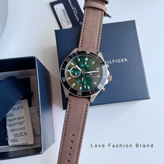 👑ผ่อน0%~แท้100%👑 นาฬิกาข้อมือ Tommy Hilfiger Watch For Men Trent 1791983 Green sample