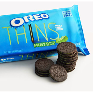 โอรีโอ้ทินส์ ไส้ครีมมิ้นท์ ห่อใหญ่ นำเข้าจากอเมริกา🇺🇸 แท้100% Oreo thins mint 287g. Family size แฟมิลี่ไซส์