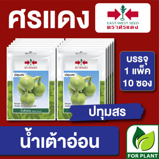 เมล็ดพันธุ์ ผักซอง น้ำเต้าอ่อนปทุมสร ตราศรแดง บรรจุแพ็คล่ะ 10 ซอง ราคา 70 บาท