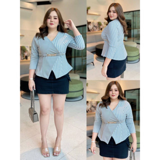 🎈Plussize เสื้อคนอ้วน🎈 🎀อก 40-46ยาว26