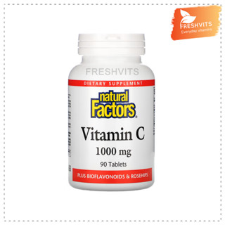 Natural Factors,Vitamin C, Plus Bioflavonoids &amp; Rosehips, 1,000 mg, 90 Tablets