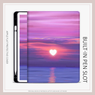 landscape Sunset เคสไอแพด air4/5 mini1/2/3/4/5/6 เคส มีถาดใส่ปากกา iPad 10.2 gen7/8/9 gen10 case iPad pro11 2022 cover