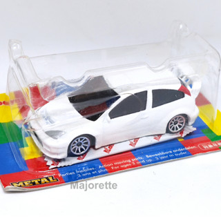 รถเหล็ก Majorette Ford Focus WRC White ฟอร์ต โฟกัส สีขาวล้วน หายาก (ล้อ 5CS Scale 1/57 , 8cm)