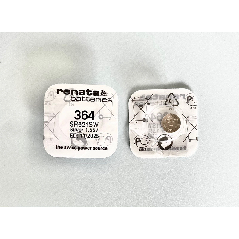 ถ่านกระดุม ถ่านนาฬิกา ถ่านรีโมท Renata 364 (SR621SW)
