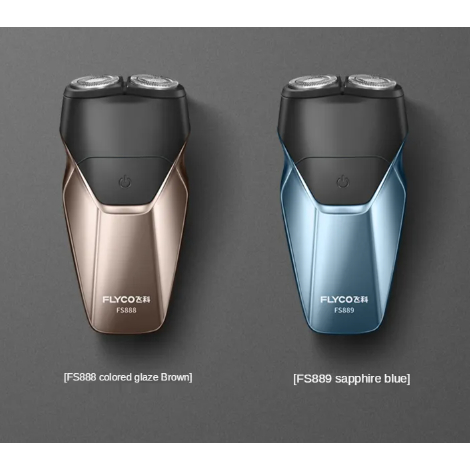 Flyco FS888 เครื่องโกนหนวดไฟฟ้า ระบบโรตารี่ 2 หัวโกน ล้างน้ำได้