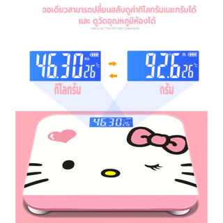 เครื่องชั่งน้ำหนักดิจิตอล เครื่องชั่งลายการ์ตูน ที่ชั่งน้ำหนักตาชั่ง ชาร์จUSB ชั่ง 0.1-180 kg. ลายน่ารัก คุณภาพสูง