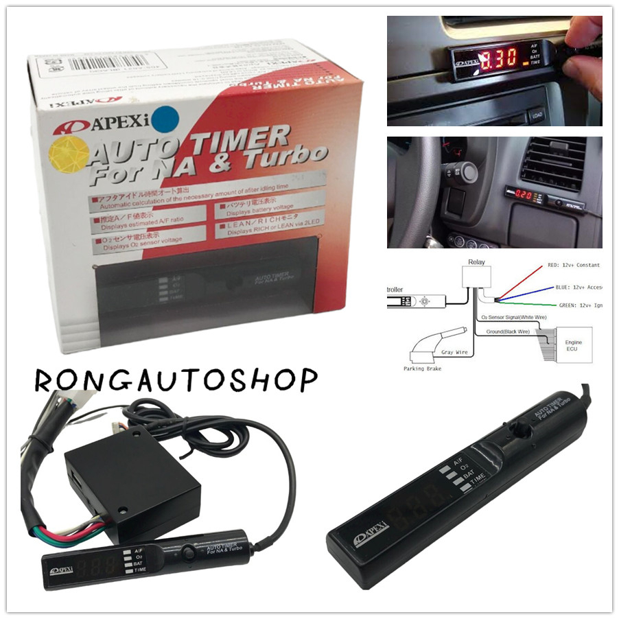 ตัวตั้งเวลาดับเครื่อง A'pexi auto TURBO timer ตัวถ่วงเวลาการดับของรถยนต์ ตั้งเวลาดับได้2โหมด วัดได้ว