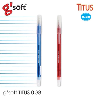 (USP)💯แท้พร้อมส่ง💯(ยกกล่อง30ด้าม) G'soft TITUS ปากกาลูกลื่น จีซอฟ ติตุส 0.38มม. ปากกา ลูกลื่น จีซอฟท์ (30แท่ง)