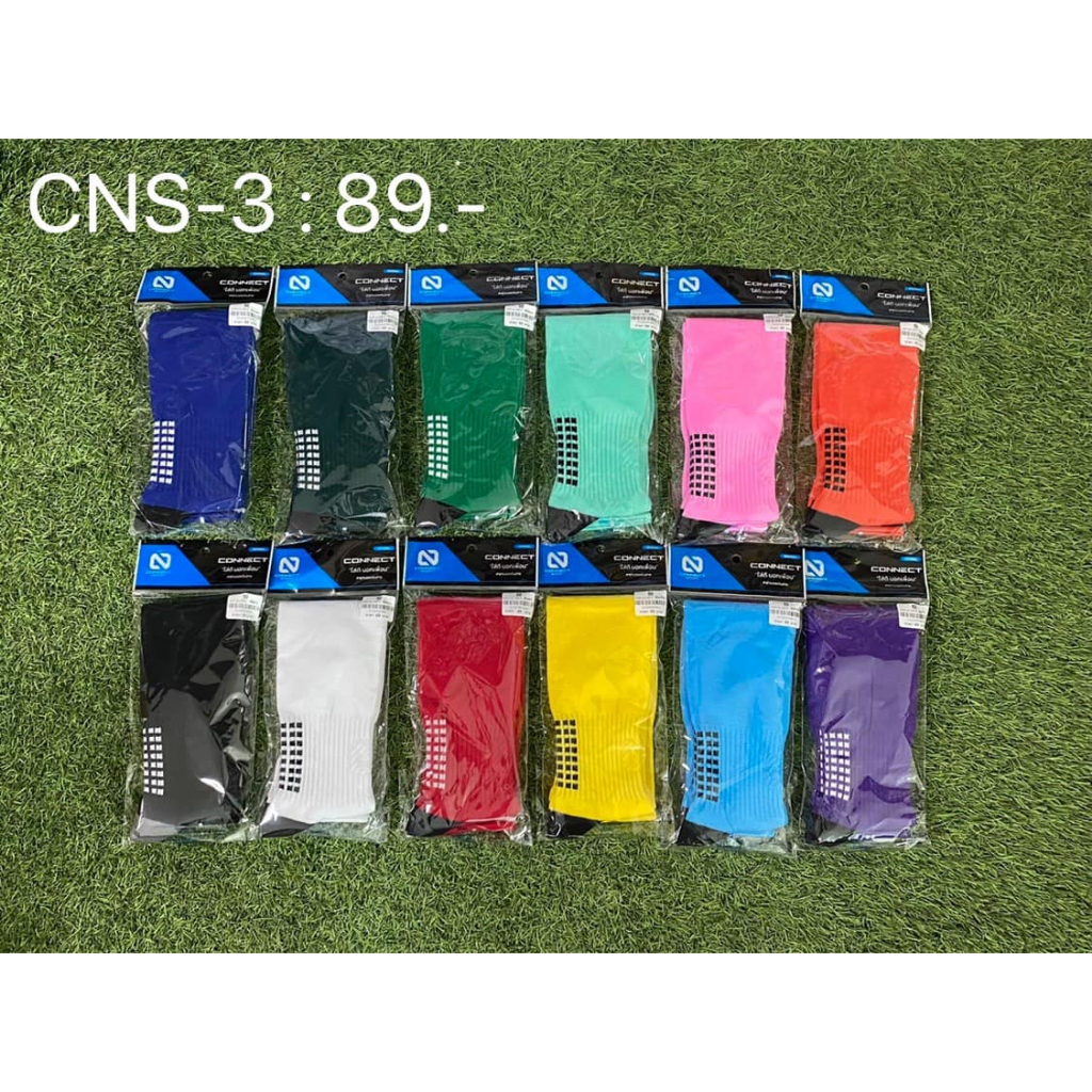 ถุงเท้า CNS-3 สีสด กระชับต้นขา ไม่มีลาย