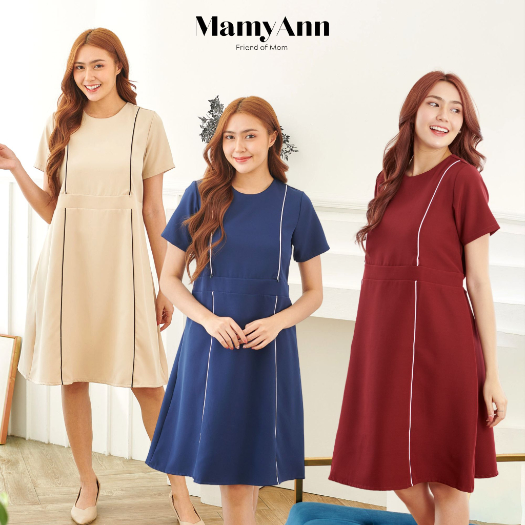 A093 ชุดคลุมท้องให้นม ใส่ทำงาน แบรนด์ MamyAnn พร้อมส่ง!! มีโค้ดส่วนลด ชุดคลุมท้องใส่ทำงาน ชุดคลุมท้องใส่เที่ยว