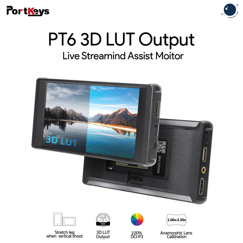 PortKeys PT6 3D LUT Output Live Streamind Assist Moitor ประกันศูนย์ไทย 1 ปี