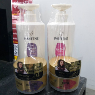 (แพคสุดคุ้ม1+1) Pantene Shampoo+Treatment ฟื้นบำรุงX2  แชมพู 410 มล.+ทรีทเม้นท์ 170 มล. (มี 2 สูตร)