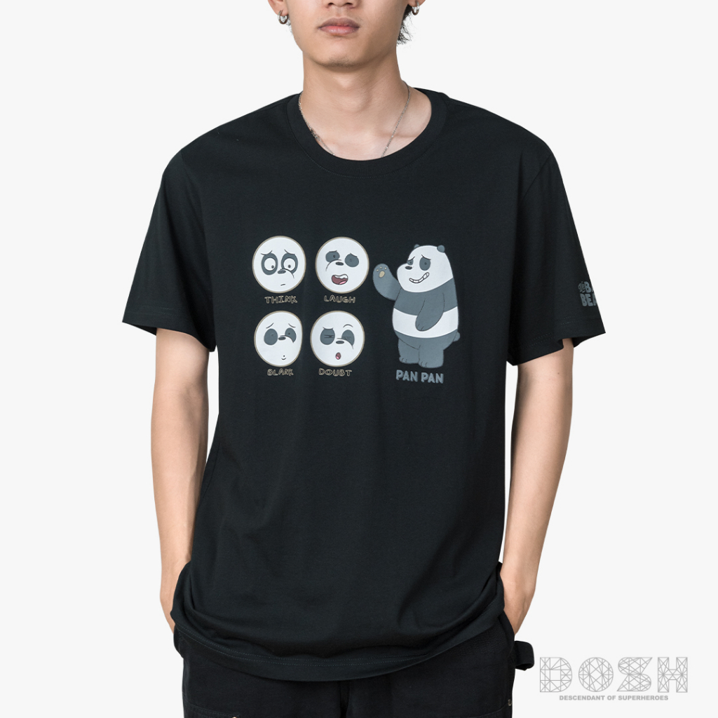 DOSH MEN'S T-SHIRTS WE BARE BEARS เสื้อยืดคอกลมผู้ชาย 9DBBMT5020-BL